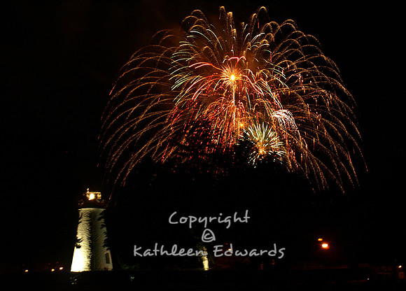 Fireworks over Concord Point Lighthouse